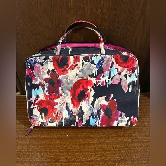 Kate Spade Floral bathroom travel Bag - Red and Blue - Picture 6 of 8